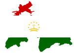 Tajikistan Map Flag